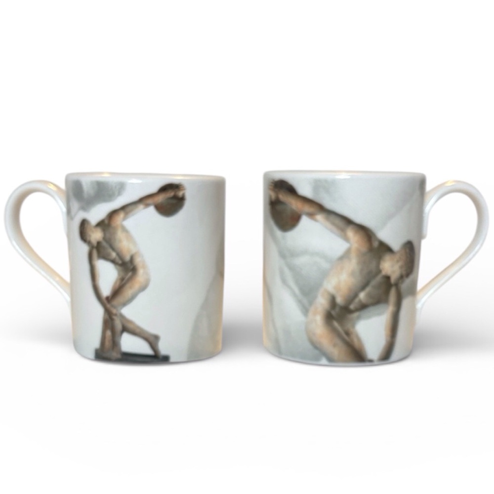Artistic Male Nude Sculpture Bone China Mugs- Discobolus (Listing 3 of 3)